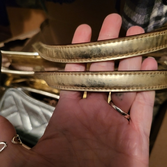 KATE SPADE GOLD METALLIC TOTE BAG - Picture 11 of 13